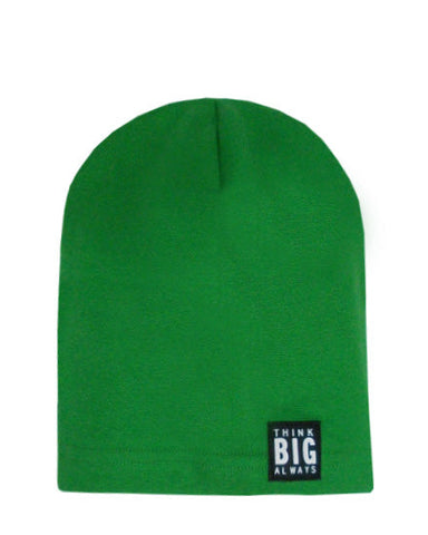 Boys' Green Beanie with Patch ~ 6-12 years | 46/214-E