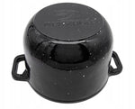8 Liters 3 in 1 Black Enameled Cast Iron Pot - Kociołek Emaliowany Czarny | 8LEm-3in1