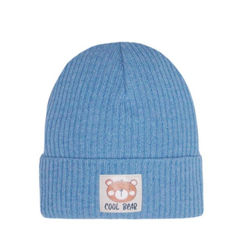 Boys' Blue Hat with Bear Patch- 1-5 Years | 48/050-B