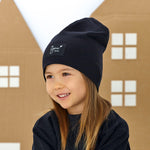 Black Girls' Beanie with Patch -4-5 Years | 48/100