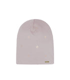 Girls' Powder Pink Cotton Beanie with Golden Print ~ 4-10 years | 48/108-B