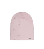 Girls' Light Pink Cotton Beanie with Golden Print ~ 4-10 years | 48/108-C