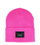 Girls' Hot Pink Beanie with Patch ~ 6-12 years | 48/430-D