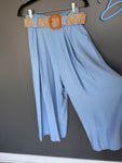 Italian-style Wide Leg Pants with Belt | C25C2077