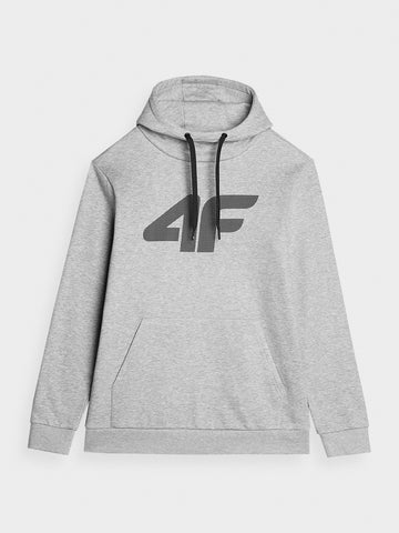 4F Men's Gray Hooded Graphic Sweatshirt | SM694-27M