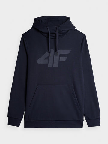 4F Men's Navy Blue Hooded Graphic Sweatshirt | SM694-30S