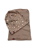 Girls' Beanie with Golden Hearts Pattern and Tube Scarf Set ~2-6 years | SERCA