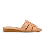 Women's Open Toe 100% Natural Leather Slippers | K-1155