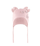 Spring Girls' Salmon Tied Hat with Hearts ~ 0-24 Months | 50/006-C