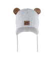 Boys' Gray Tied Hat with Eears ~ 1-3 Years |  50/047-B