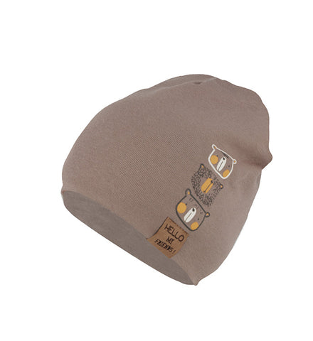 Boys' Brown Hat with Animals Print  ~ 4-5 Years | 50/051-C