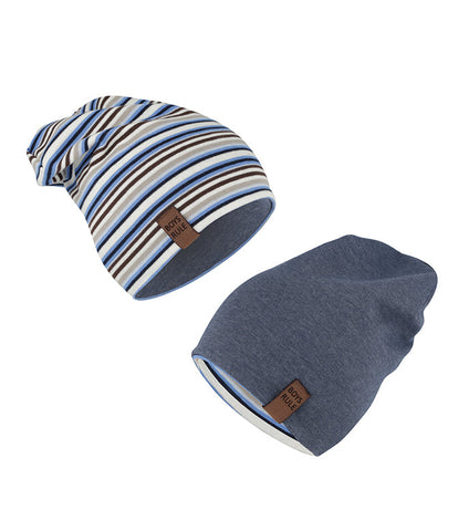Boys' Dark Blue Double-sided Hat  ~ 4-5 Years | 50/086-A