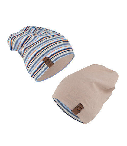 Boys' Beige Double-sided Hat  ~ 4-5 Years | 50/086-B
