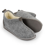 Women's Handmade Felt & Natural Sheep's Wool Insulated Slippers - Bamboszki | BK-4202
