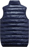 Men's Dark Blue Quilted Vest | 88648