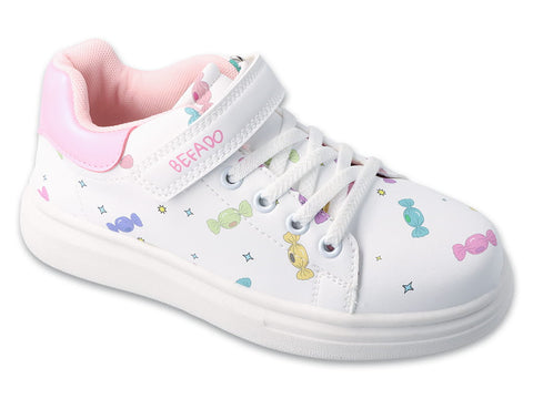 Befado White Sneakers with Candies Pattern - CANDY GUMMY | 514X032