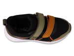 Befado Black and Olive Sneakers with Velcro Fastening - TRACK | 516X403