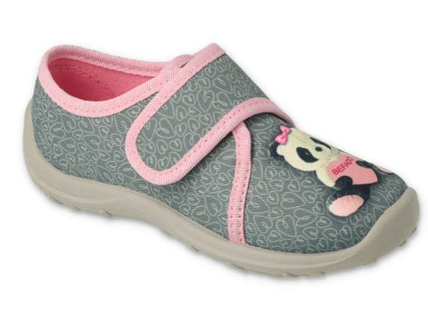 Befado Dark Gray Bear School-Daycare Slippers / Sneakers BOOGY | 660X050