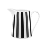Elegant Black & White Striped Coffee/Tea Set - 14 Pieces RIBS | 52704