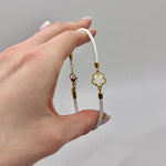 Five Leaf Flower Leather Braided Bracelet | DOT-410