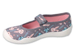 Befado Gray School Slippers / Sneakers with Cat and Bunny Pattern | 114X511