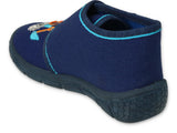 Befado Dark Blue Daycare Slippers / Sneakers with Excavator Pattern HONEY| 538P089