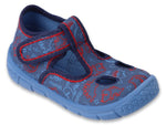 Befado Dark Blue Daycare Slippers with Dino Pattern / Sneakers - Honey | 630P016