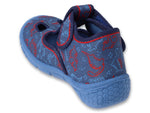 Befado Dark Blue Daycare Slippers with Dino Pattern / Sneakers - Honey | 630P016