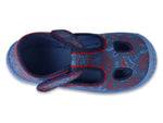 Befado Dark Blue Daycare Slippers with Dino Pattern / Sneakers - Honey | 630P016