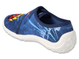 Befado Dark Blue Daycare Slippers with Firetruck Print / Sneakers - BOOGY | 660X153