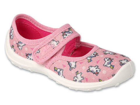Befado Gray Daycare Slippers / Sneakers with Unicorn Pattern - BOOGY | 661X069