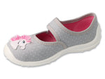 Befado Gray Daycare Slippers / Sneakers with Unicorn Patch - BOOGY | 661X073