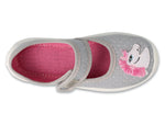 Befado Gray Daycare Slippers / Sneakers with Unicorn Patch - BOOGY | 661X073