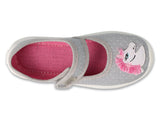 Befado Gray Daycare Slippers / Sneakers with Unicorn Patch - BOOGY | 661X073