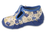 Befado Beige and Blue Daycare Slippers / Sneakers | 110P475