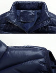 Men's Dark Blue Quilted Vest | 88648