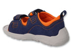 Befado Dark Blue / Orange Leather Sandals FLY | 721X024