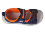 Befado Dark Blue / Orange Leather Sandals FLY | 721X024