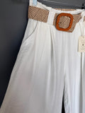 Italian-style Wide Leg Pants with Belt | C25C2077