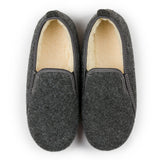 Women's Handmade Graphite Felt & Natural Wool Insulated Slippers | BK-539A