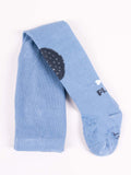 YO! Boys' Blue Cotton Crawling Tights with ABS on Feet and Knees | RAB-0025C-CORGI