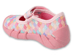 Befado Pink Daycare Slippers with Multicolor Pattern SPEEDY | 109P262