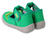 Befado Green Daycare Slippers / Sneakers with Crocodile Pattern HONEY | 631P022