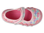 Befado Pink Daycare Slippers with Multicolor Pattern SPEEDY | 109P262