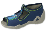 Befado Dark Blue Daycare Slippers / Sandals SNAKE | 217P116