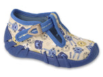 Befado Beige and Blue Daycare Slippers / Sneakers | 110P475