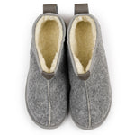 Women's Handmade Felt & Natural Sheep's Wool Insulated Slippers - Bamboszki | BK-4202