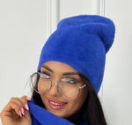 Women's Royal Blue Alpaca Beanie | HAL-134-RB