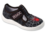 Befado Black School-Daycare Slippers / Sneakers Spider TIM | 911X025