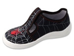 Befado Black School-Daycare Slippers / Sneakers Spider TIM | 911X025